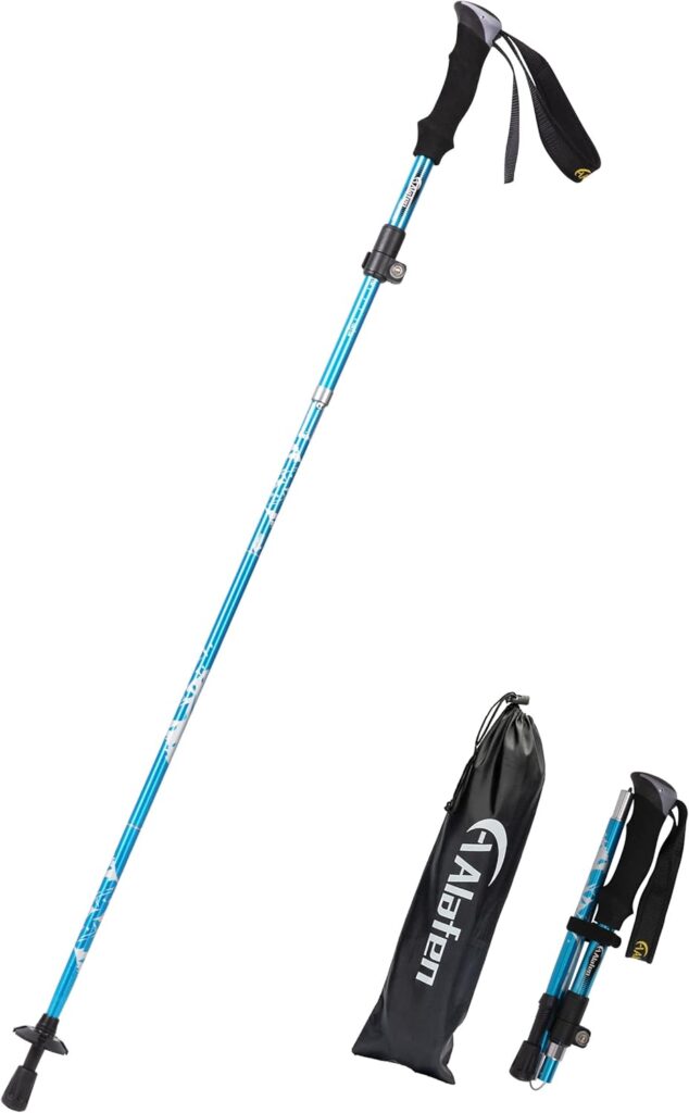 Walking Stick - Collapsible Trekking Pole for Men and Women,7075 Aluminum Hiking Stick for Seniors