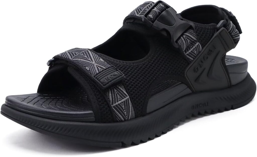 ONCAI Hiking Sandals for Men Arch Support Walking Breathable Mesh Beac...