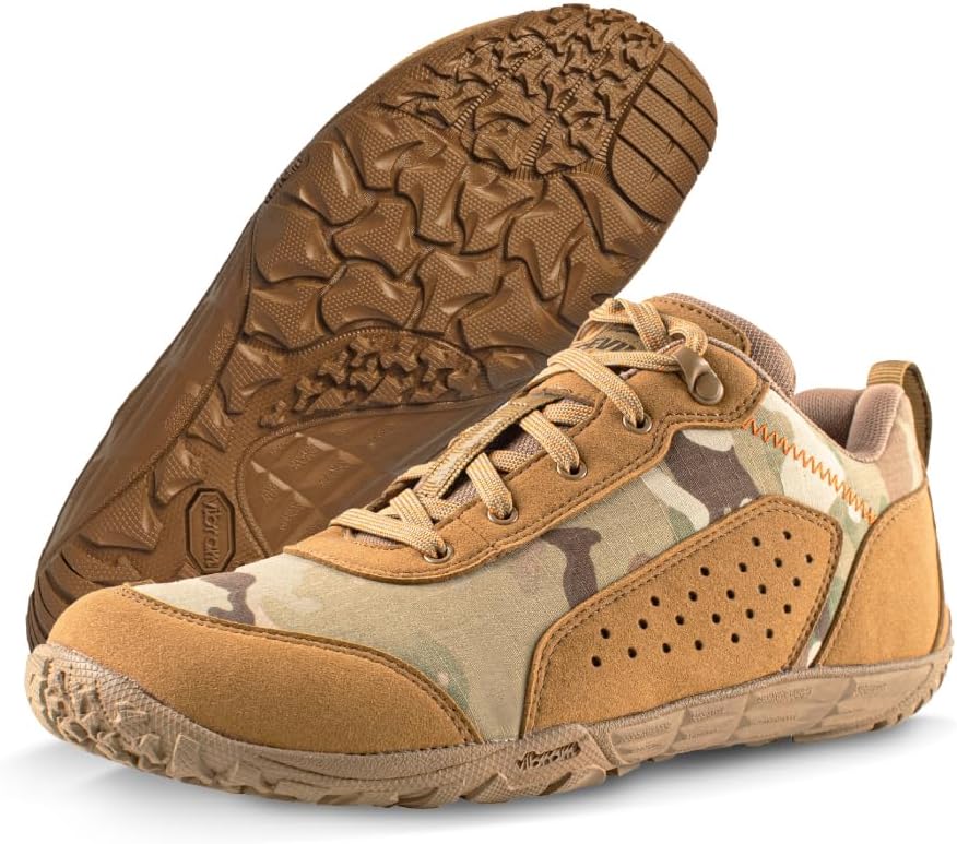 Belleville Mini-Mil Barefoot Shoes for Men - Breathable Zero Drop Shoes with Shock-Dispersing Midsoles and Flexible, Slip-Resistant Outsoles