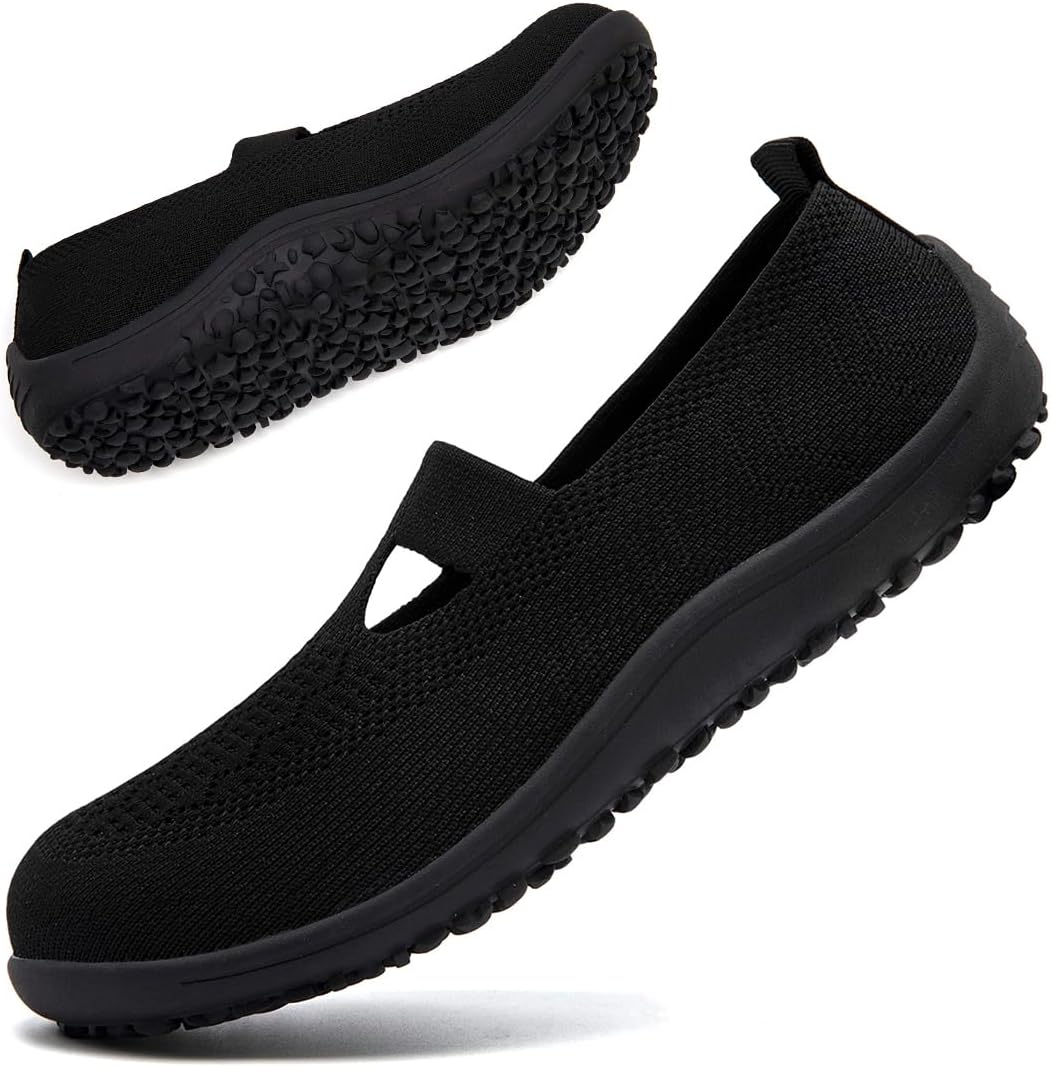 Women's Barefoot Shoes Slip on Zero Drop Workout Shoes Minimalist Walking Sneakers Lightweight Comfortable Footwear Athletic Sports Gym