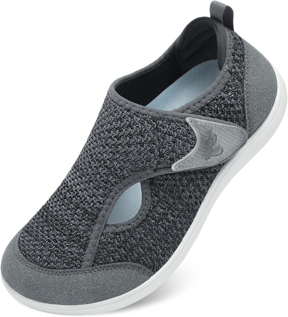 LeIsfIt Womens Wide Diabetic Shoes Adjustable Barefoot Walking Shoes Breathable Zero Drop Sneakers for Wide Width Arthritis Edema Feet Size 6-12