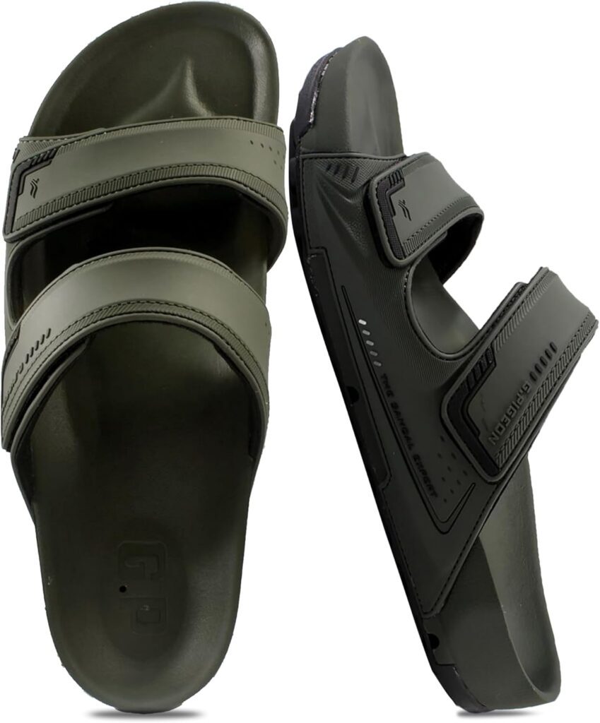 PIRO Unisex Orthoheel High Density Gel Slide Sandals Water Release Sole