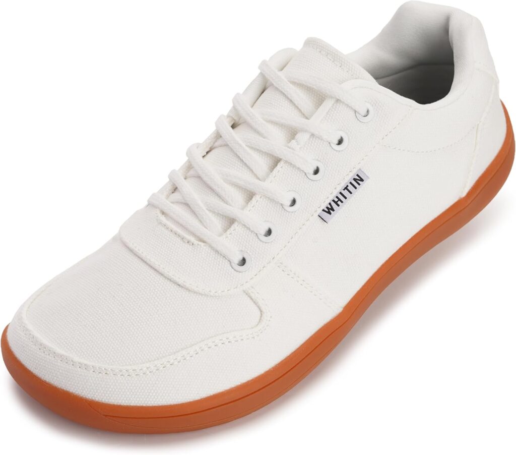 WHITIN Wide Toe Box Barefoot Sneakers for Women | Lightweight Canvas Minimalist Shoes