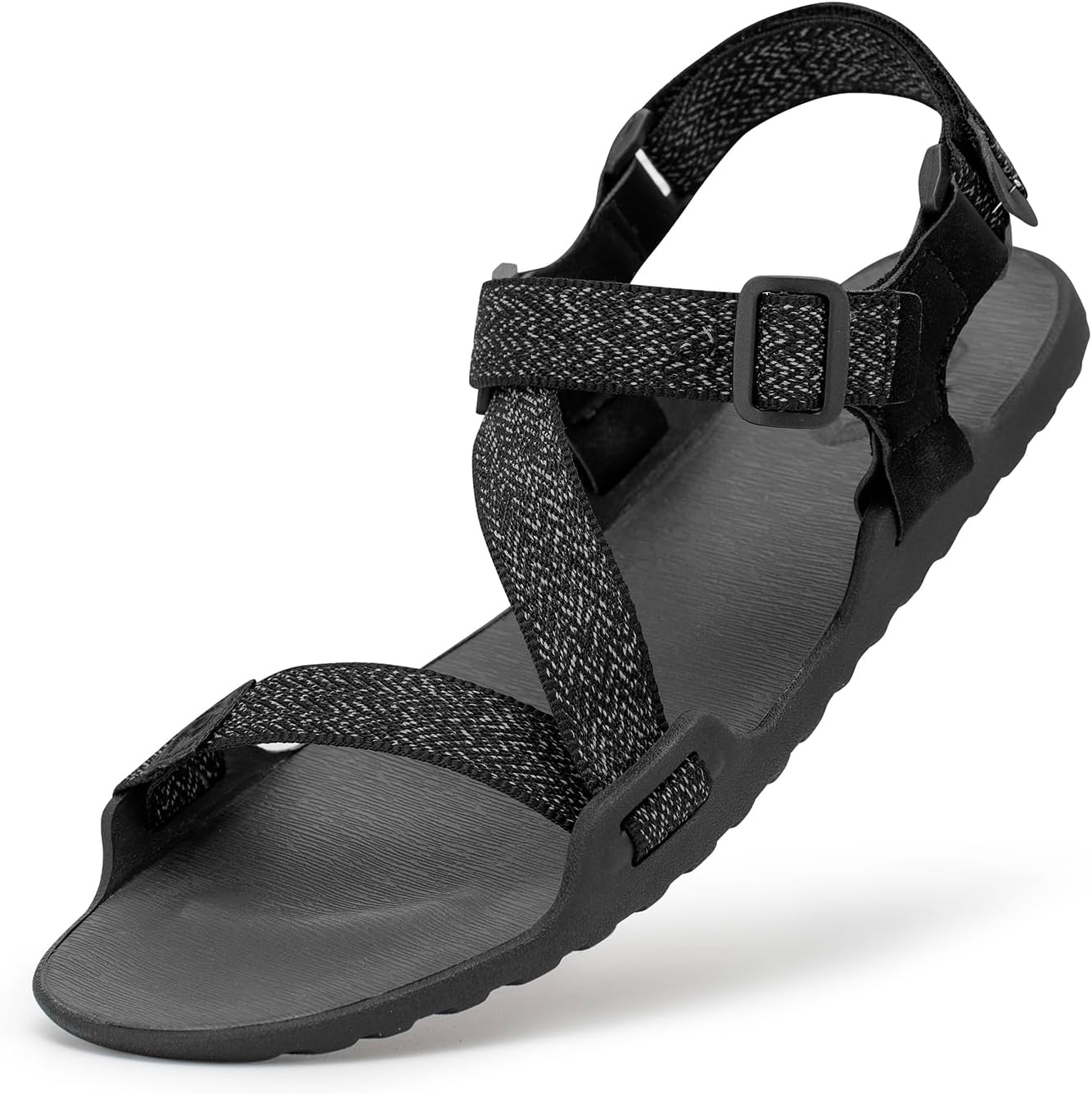 Pulltop Men's Wide Barefoot Sandals - Minimalist | Zero Drop | Ultralight Trail Running Hiking Sandals Adjustable