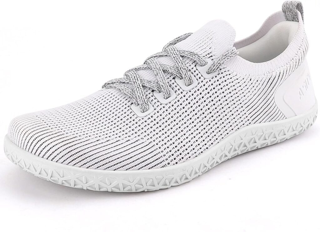 ASITVO Women's Wide Barefoot Zero Drop Sole Minimalist Width Toe Box Walking Shoes Sneakers Colourful Knit Upper
