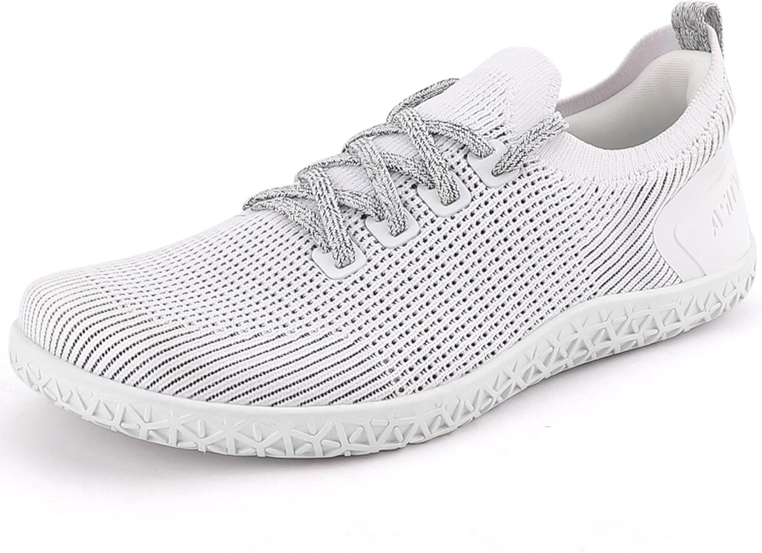 ASITVO Women's Wide Barefoot Zero Drop Sole Minimalist Width Toe Box Walking Shoes Sneakers Colourful Knit Upper