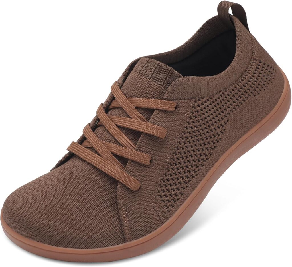 JOINFREE Mens Wide Toe Barefoot Shoes Minimalist Walking Shoes Zero Drop Mesh Workout Sneakers Breathable Casual Running Shoes