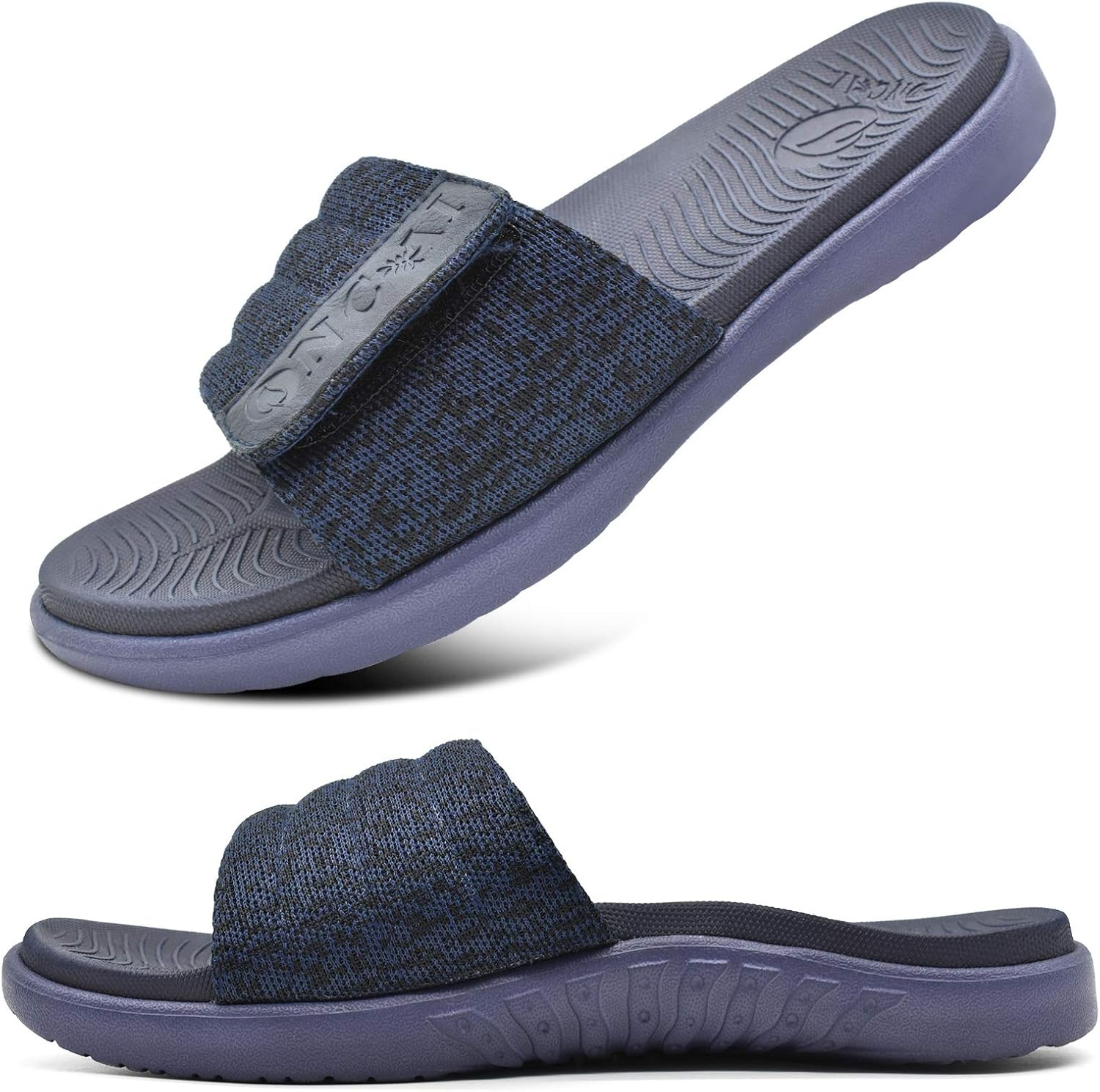 ONCAI Mens Sandals, Arch Support Sport Slides Open Toe Adjustable Stra...
