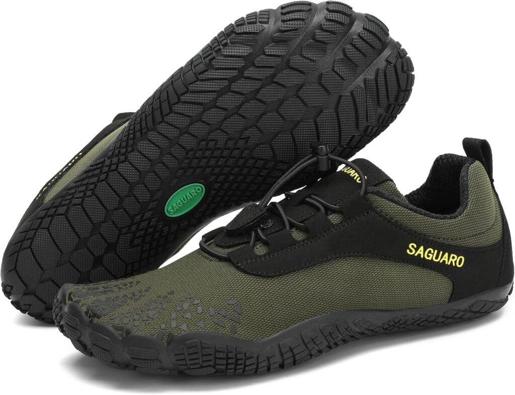 SAGUARO Men's Barefoot Shoes Wide Toe Box Minimalist Sneakers Water Shoe Active VII