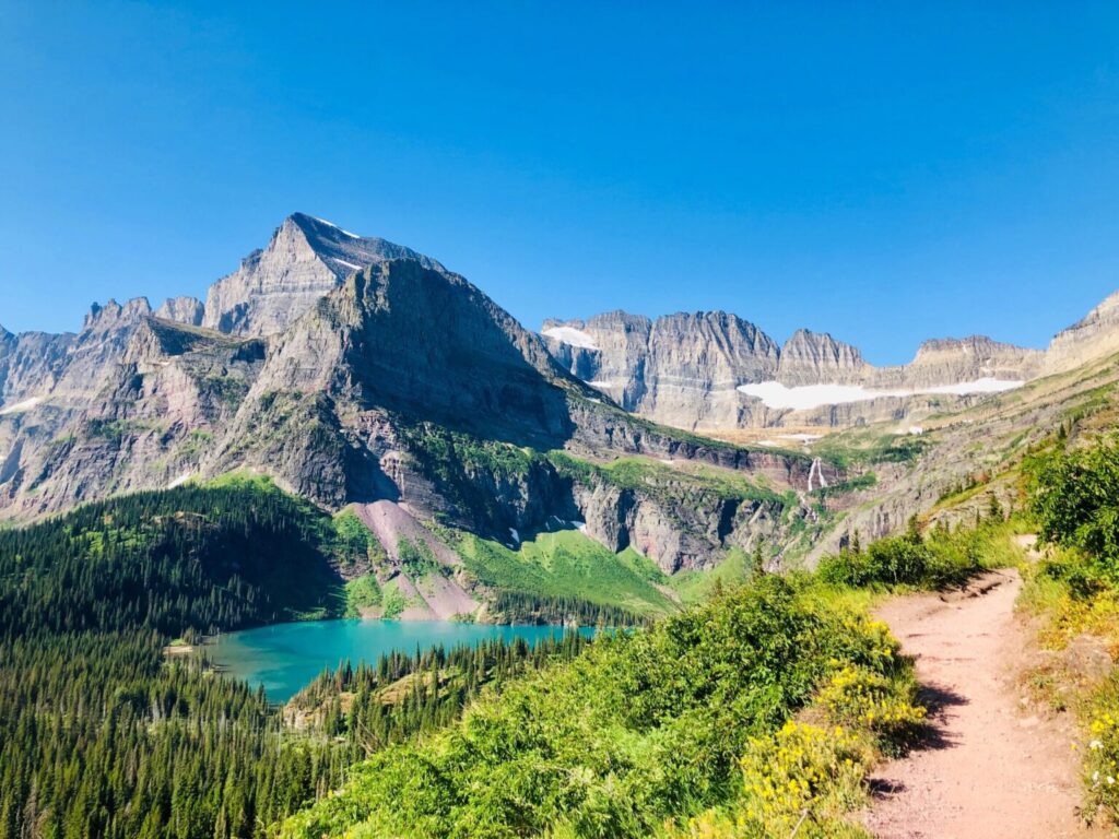 Trail View Overlooking Upper Grinnell Lake
